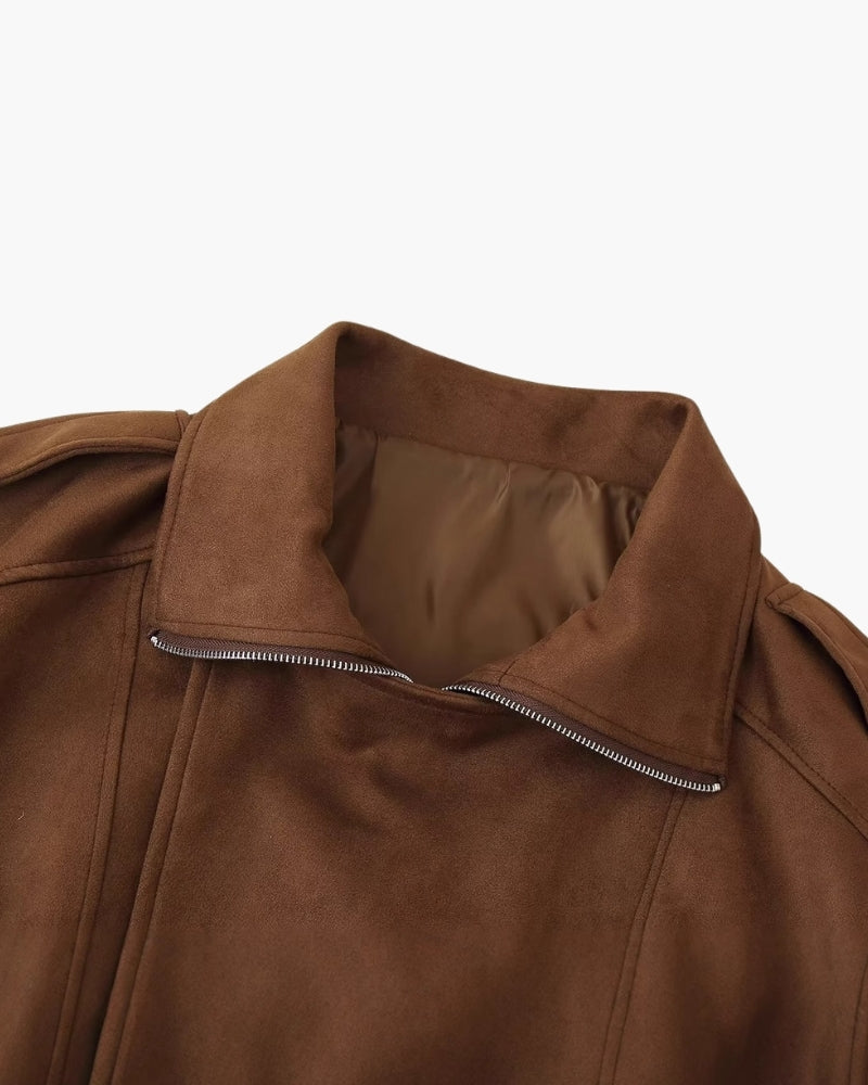 TorontoVogue™ | Vintage Suede Drape Jacket