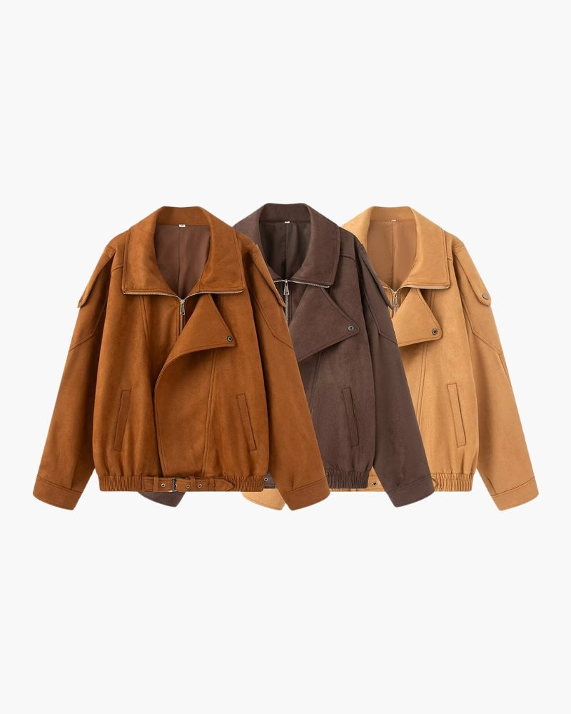 TorontoVogue™ | Vintage Suede Drape Jacket