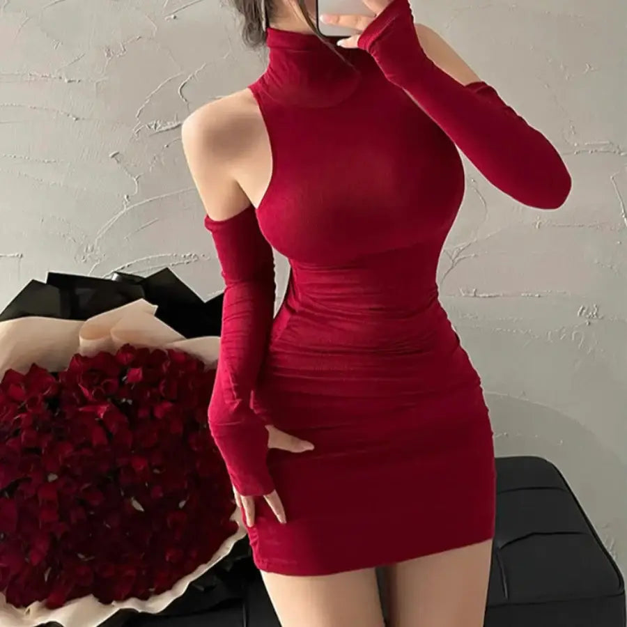 TorontoVogue™ | Sleeveless Turtleneck Mini Dress