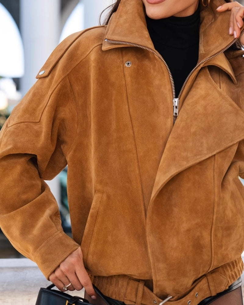 TorontoVogue™ | Vintage Suede Drape Jacket