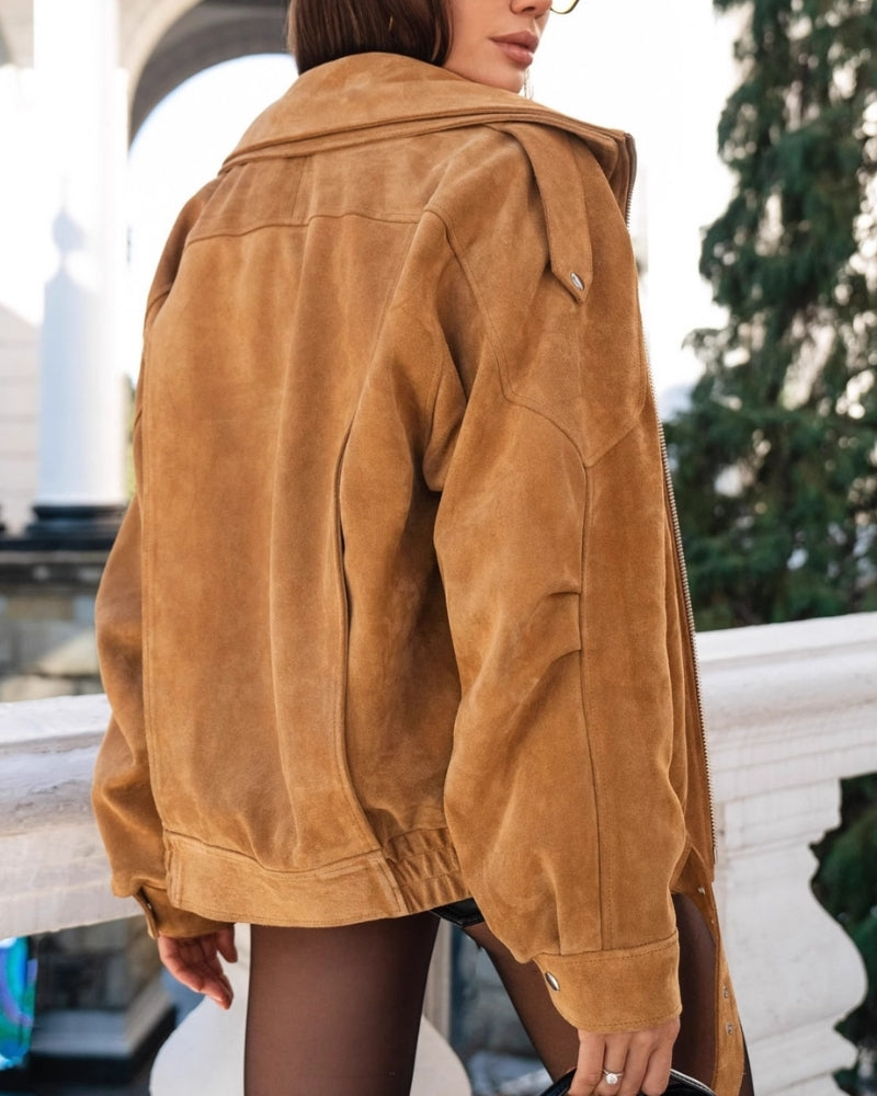 TorontoVogue™ | Vintage Suede Drape Jacket