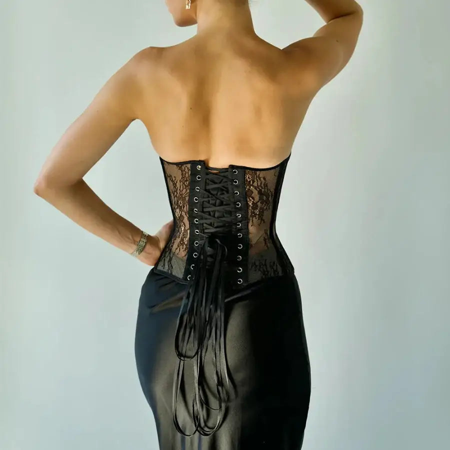 TorontoVogue™ | Lace Corset Top Black