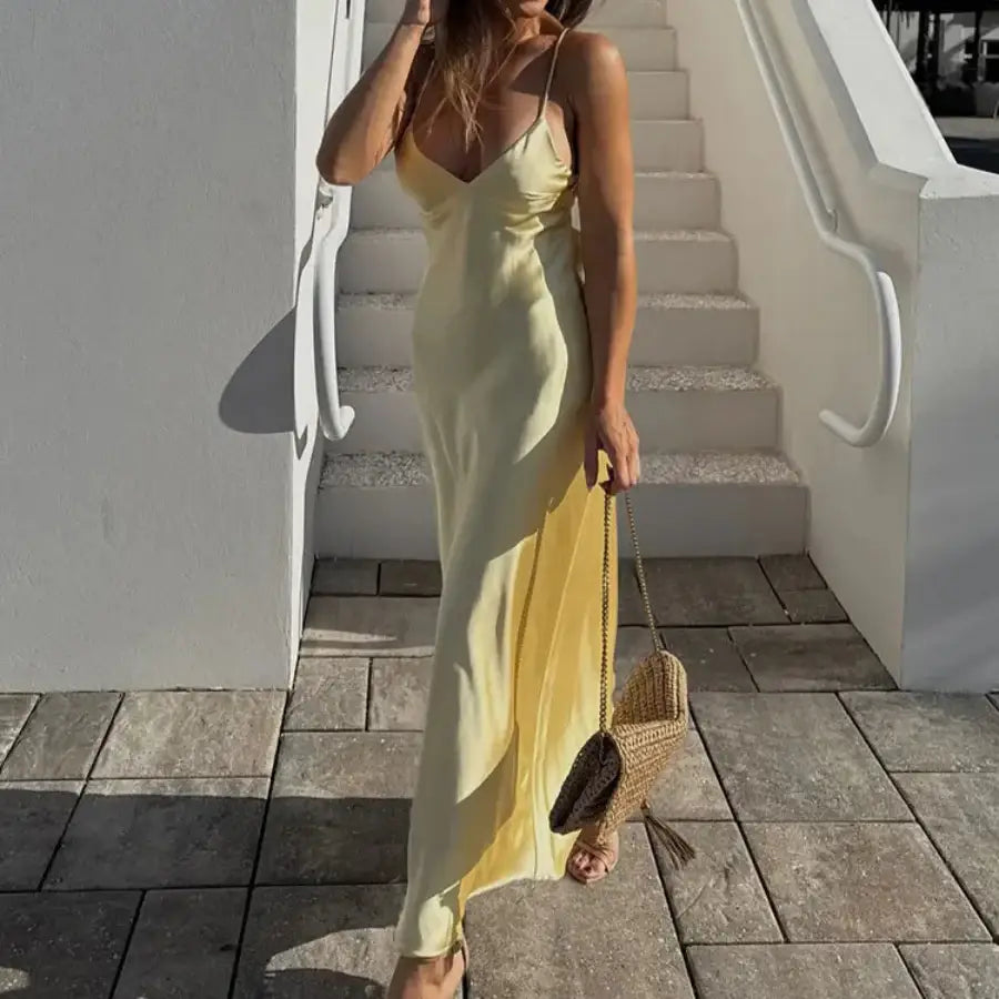 TorontoVogue™ | Long Satin Dress