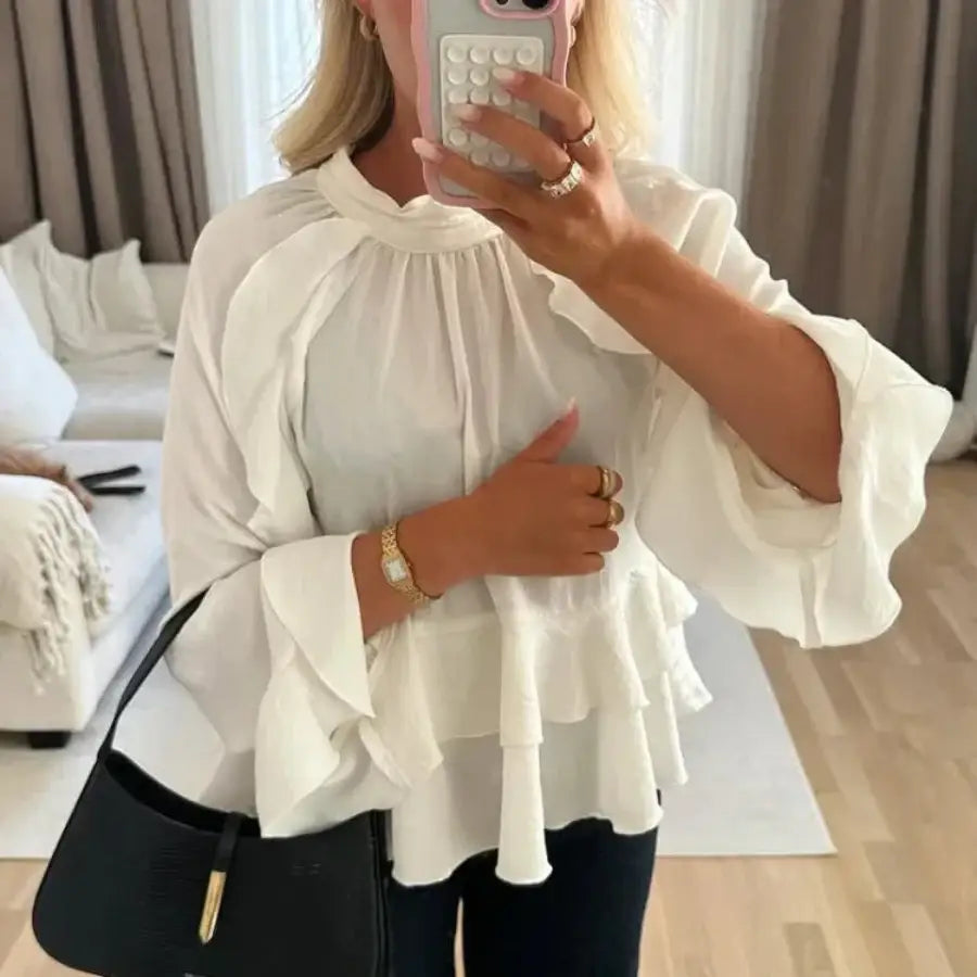 TorontoVogue™ | Long Sleeve Ruffle Shirt