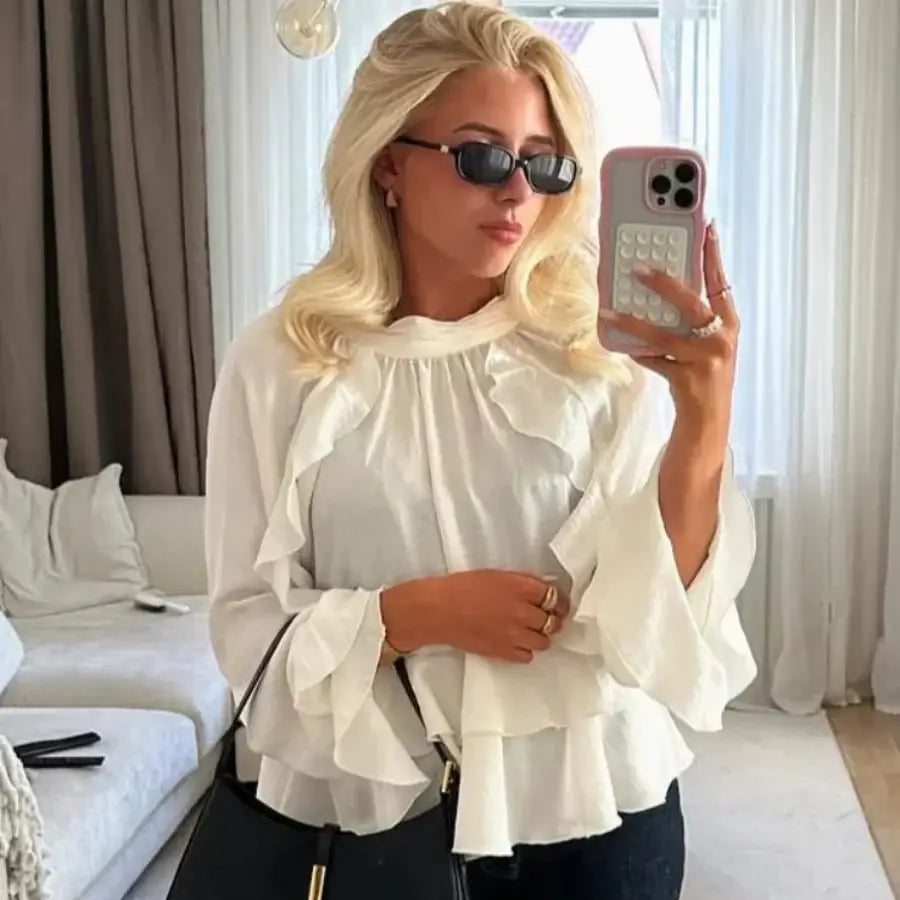 TorontoVogue™ | Long Sleeve Ruffle Shirt