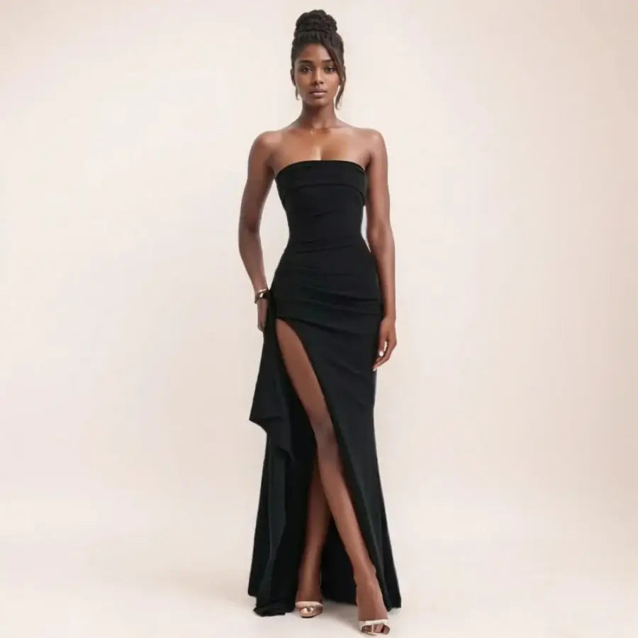 TorontoVogue™ | Off The Shoulder Slit Dress