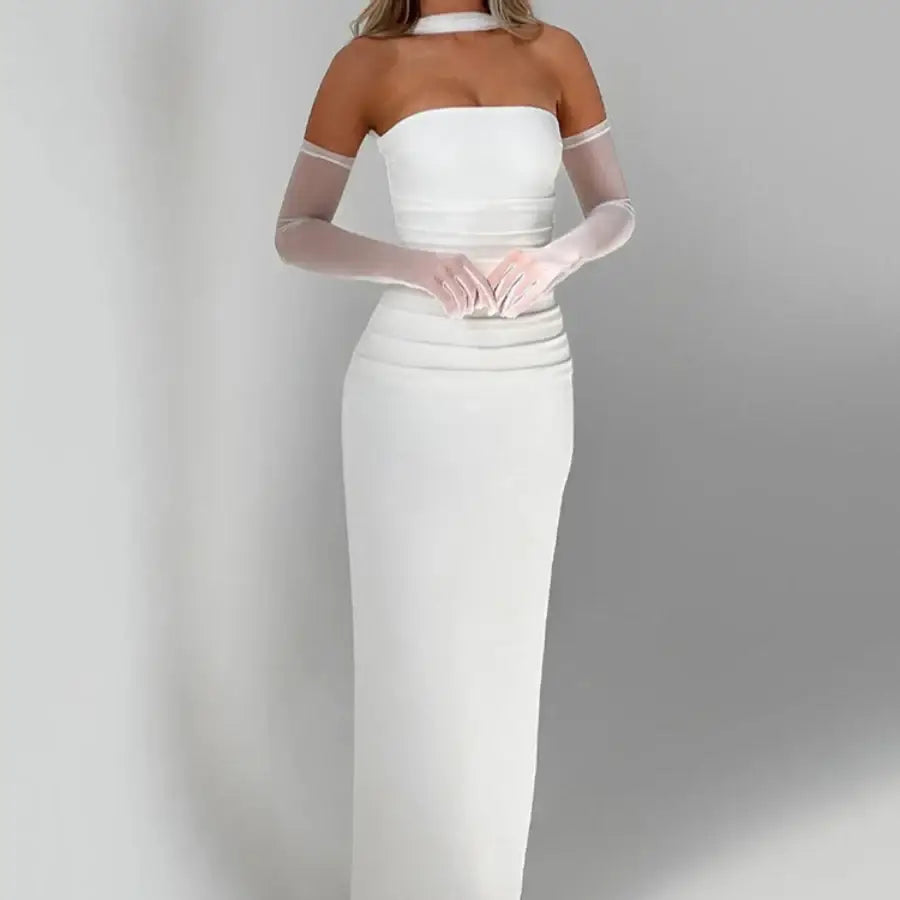 TorontoVogue™ | Strapless Dress With Scarf